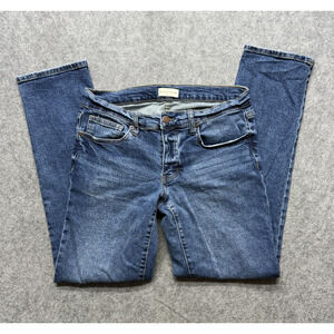 Oliver Logan Jeans Womens Size 31 Blue Medium Wash Button Fly Straight Leg Denim